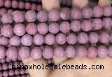 CMJ834 15.5 inches 12mm round matte Mashan jade beads wholesale