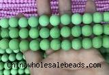 CMJ843 15.5 inches 10mm round matte Mashan jade beads wholesale