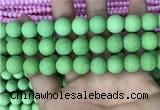 CMJ844 15.5 inches 12mm round matte Mashan jade beads wholesale