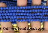 CMJ845 15.5 inches 4mm round matte Mashan jade beads wholesale