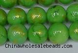 CMJ977 15.5 inches 8mm round Mashan jade beads wholesale