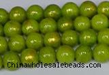 CMJ985 15.5 inches 4mm round Mashan jade beads wholesale