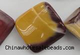 CMK108 15.5 inches 30*30mm twisted diamond mookaite beads wholesale