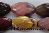 CMK133 15.5 inches 20*30mm faceted rice mookaite beads wholesale