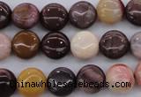 CMK135 15.5 inches 8mm flat round mookaite beads wholesale