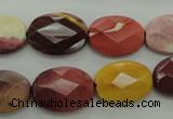 CMK155 15.5 inches 13*18mm faceted oval mookaite beads wholesale