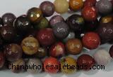 CMK212 15.5 inches 8mm faceted round mookaite gemstone beads