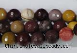 CMK213 15.5 inches 10mm faceted round mookaite gemstone beads