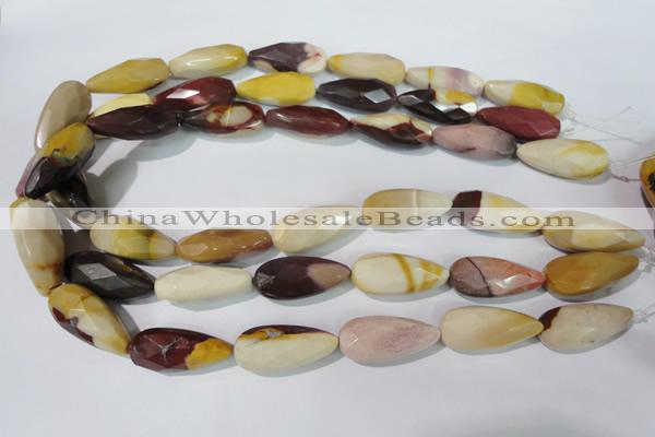 CMK229 15.5 inches 12*28mm faceted teardrop mookaite gemstone beads