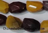 CMK234 15.5 inches 15*20mm faceted nuggets mookaite gemstone beads