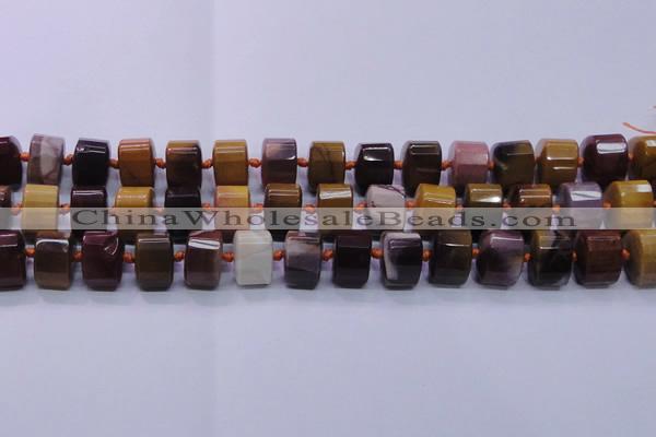 CMK290 15.5 inches 11*15*15mm faceted triangle mookaite beads