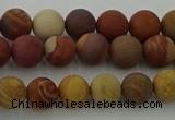 CMK311 15.5 inches 6mm round matte sunset mookaite beads