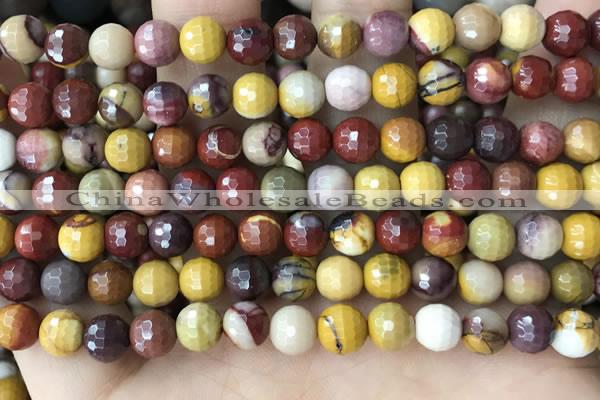 CMK352 15 inches 6mm faceted round mookaite beads wholesale