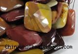 CMK43 15.5 inches 30*30mm faceted square mookaite beads wholesale