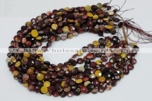 CMK51 15.5 inches 10mm faceted coin mookaite beads wholesale