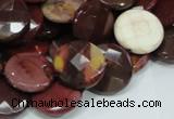 CMK53 15.5 inches 14mm faceted coin mookaite beads wholesale