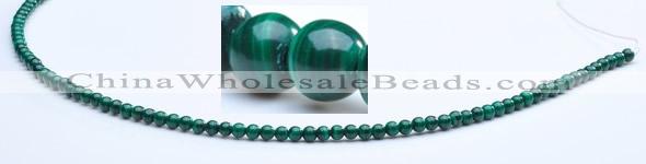 CMN01 A grade 3mm round natural malachite beads Wholesale