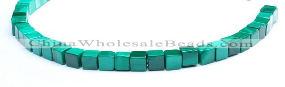 CMN15 A grade 8*8*8mm cube natural malachite beads Wholesale