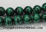 CMN154 AA grade 14mm round natural malachite beads Wholesale