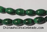 CMN212 15.5 inches 8*12mm rice natural malachite beads wholesale