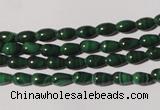 CMN215 15.5 inches 4*6mm teardrop natural malachite beads wholesale