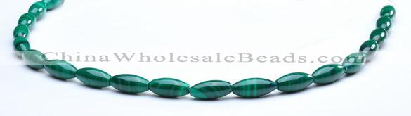 CMN22 6*14mm rice A grade natural malachite beads wholesale