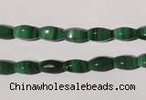 CMN223 15.5 inches 5*9mm faceted rice natural malachite beads