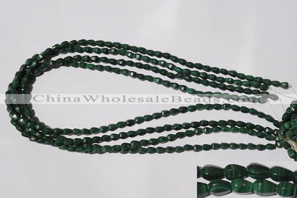 CMN228 15.5 inches 4*6mm faceted teardrop natural malachite beads