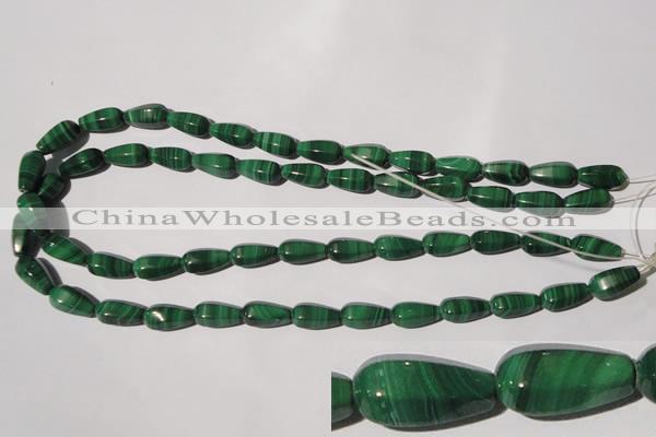 CMN230 15.5 inches 7*15mm faceted teardrop natural malachite beads