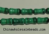 CMN233 15.5 inches 6*12mm bone natural malachite beads wholesale