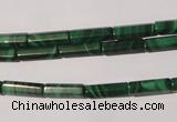 CMN241 15.5 inches 4*13mm faceted tube natural malachite beads