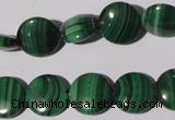 CMN253 15.5 inches 12mm flat round natural malachite beads wholesale