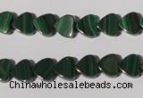 CMN261 15.5 inches 8*8mm heart natural malachite beads wholesale