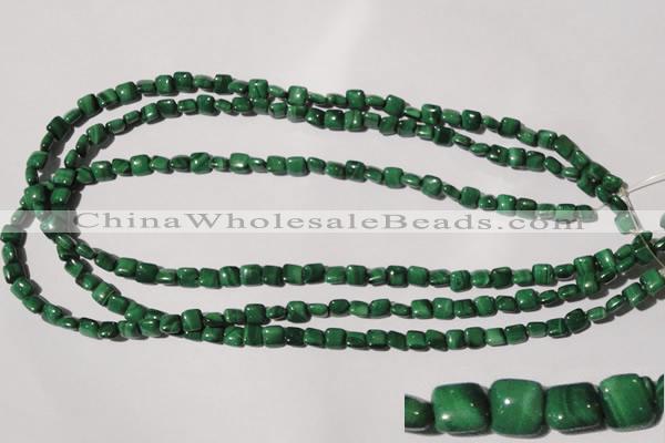 CMN291 15.5 inches 6*6mm square natural malachite beads wholesale