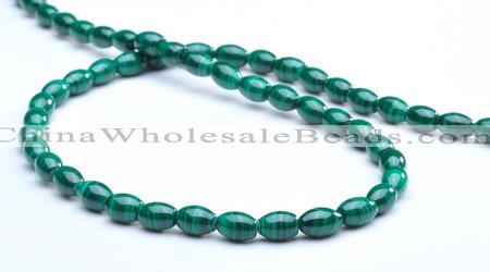 CMN31 6*9mm rice A grade natural malachite beads wholesale