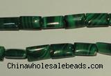 CMN311 15.5 inches 6*10mm rectangle natural malachite beads wholesale