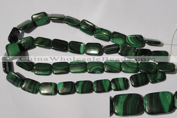 CMN317 15.5 inches 15*20mm rectangle natural malachite beads wholesale