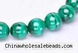 CMN37 AB grade 4mm round natural malachite beads Wholesale