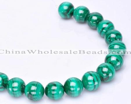 CMN41 AB grade 12mm round natural malachite beads Wholesale