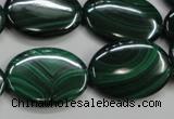 CMN437 15.5 inches 18*25mm oval natural malachite beads wholesale