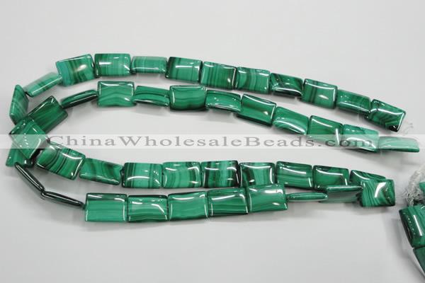 CMN444 15.5 inches 13*18mm rectangle natural malachite beads