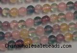 CMQ211 15.5 inches 6mm round multicolor quartz gemstone beads