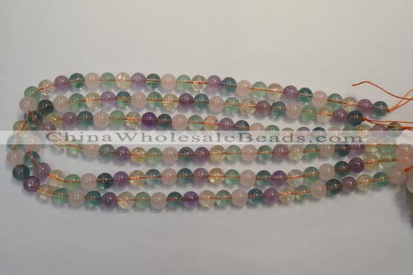 CMQ212 15.5 inches 8mm round multicolor quartz gemstone beads