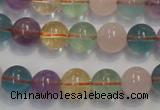 CMQ213 15.5 inches 10mm round multicolor quartz gemstone beads