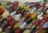 CMQ27 15.5 inches 5*8mm rice multicolor quartz beads wholesale