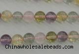 CMQ302 15.5 inches 8mm round multicolor quartz gemstone beads