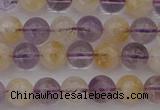 CMQ311 15.5 inches 6mm round citrine & amethyst beads wholesale