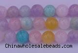 CMQ341 15.5 inches 6mm round mixed quartz gemstone beads