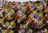 CMQ35 15.5 inches 4*6mm faceted rondelle multicolor quartz beads