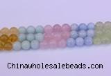 CMQ364 15.5 inches 12mm round rainbow quartz beads wholesale